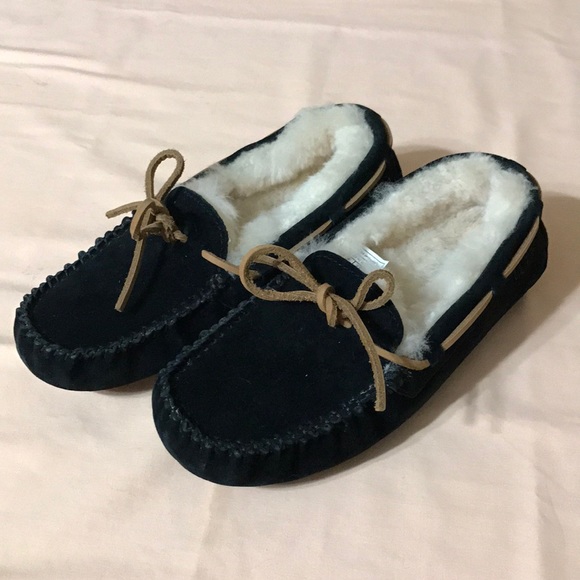 UGG Shoes - UGG Ladies Moccasins- Dark Blueberry - Sheep Fur
